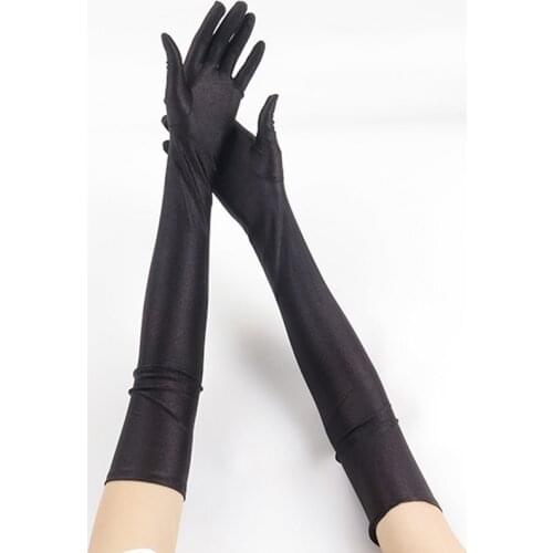 Summer Sunscreen Gloves Female Thin Long Full Finger Arm Sleeve Sport Cycling Elastic Breathable Nonslip UV Driving Mittens L99