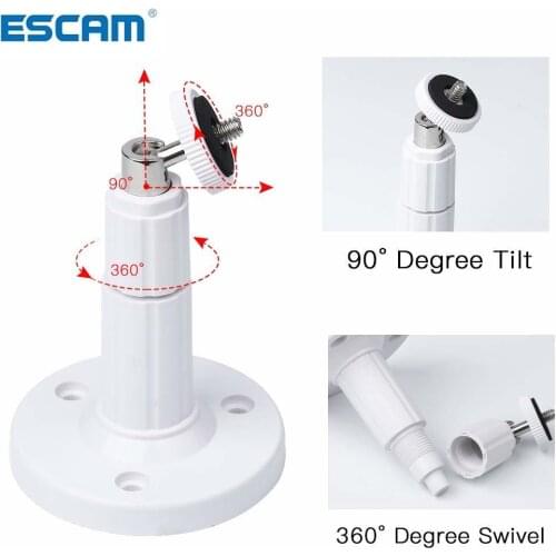 ESCAM 360 Degree Metal Camera Support Wall Mount Rotating Ceiling Bracket Stand Holder For CCTV Surveillance Security Camera
