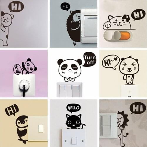 Cartoon cat Decorative Sticker Waterproof Home Decor Diy Funny Vinyl Mural Art Wall Art MURAL Drop Shipping