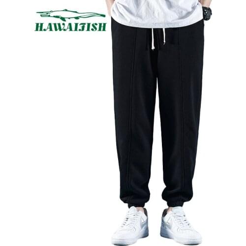 Hawaifish brand trousers men casual cotton Loose style comfortable pantalon homme fitness Fashion Elastic Waist mens joggers