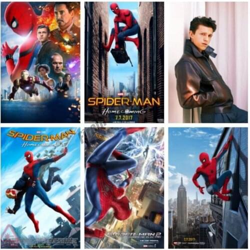 Diamond Embroidery Full Square/Round Diamond Painting Spiderman Marvel Superhero Cross Stitch Kits Mosaic Home Decoration Gift