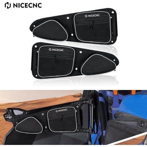 NiceCNC for Polaris RZR X 900 / 1000 / XP Turbo / 4 / S UTV Left & Right Side Door Bag Storage Bag Knee Pad Protector Black