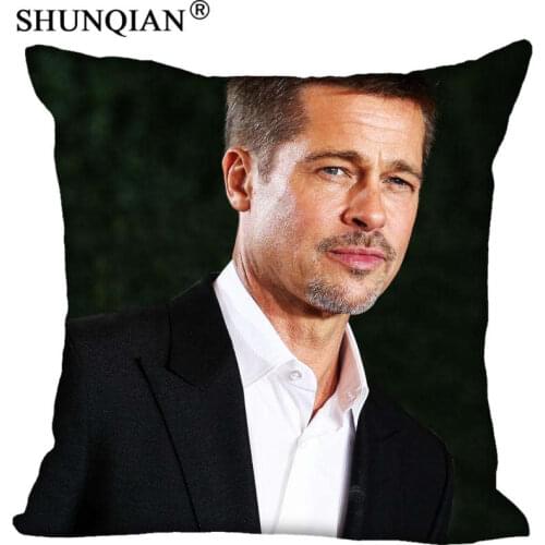 New Arrival Brad Pitt Pillowcase Wedding Decorative Pillow Case Customize Gift For Pillow Cover 35X35cm,40X40cm(One Sides)