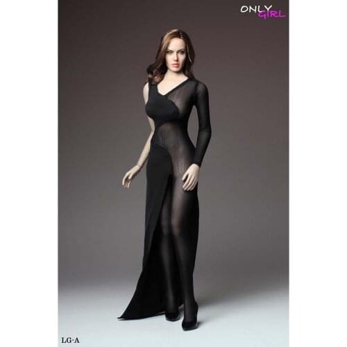 Onlygirl Lg03 1/6female Soldier Long Skirt Dress Sexy Half-pack Hip Skirt 12'' Action Figure Clothing Model Accessories In Stock