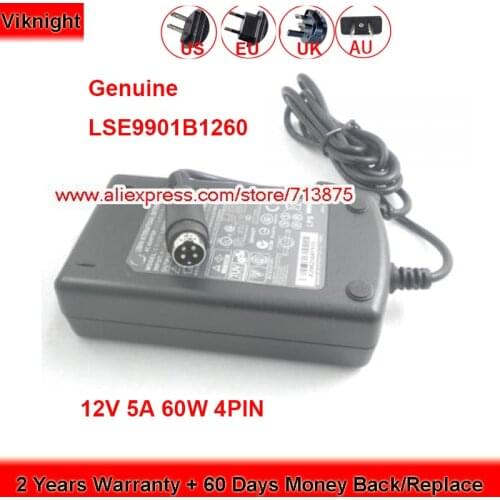 Genuine LSE9901B1260 60W Charger 12V 5A AC Adapter for Viewsonic VG175 VG181 VG191 JS-12050-2C Power Supply