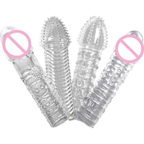 ORISSI Spike crystal condom time-lapse penis ring fashion sex toys for male adults