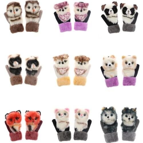 Thick Warm Adult Gloves Winter Finger Mittens New Year Cute Cartoon Women Men Warm Ski Gloves Winter Gloves Christmas 22cm