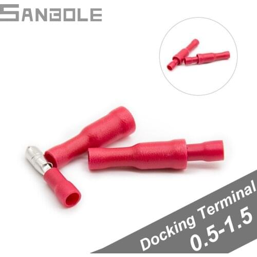Terminal Red Bullet Shape Male And Female Wire Connection Plug Fast Docking 0.5-1.5 square 10A Connectors (500SET/1000PCS)