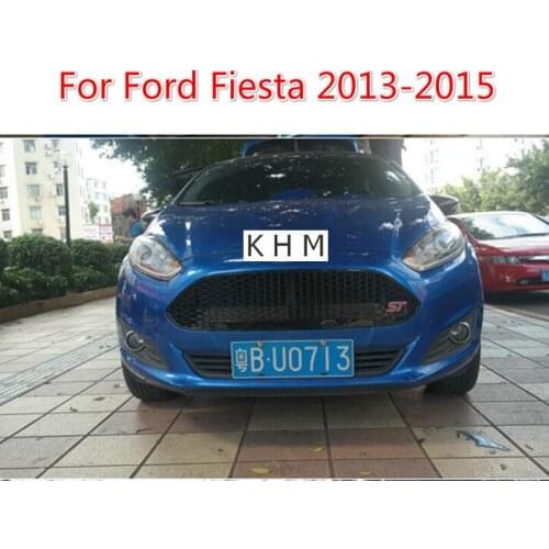 For Ford Fiesta 2013-2015 Abs Front Grille Black Varnish St Refitting Grill Car-styling Car-covers