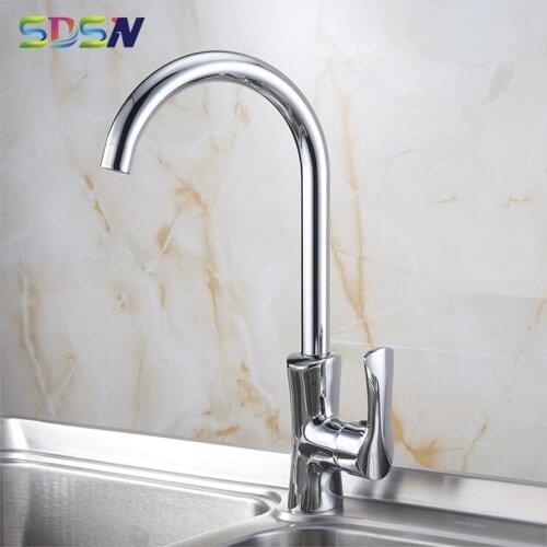 Kitchen Mixer Tap SDSN Quality Copper Alloy Kitchen Faucet 360 Rotation Kitchen Sink Mixer Tap Hot Cold Chrome Kitchen Faucets