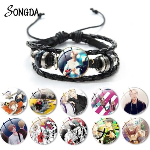 Japan Anime GIVEN Leather Bracelet Akihiko Kaji Cosplay Crystal Chain Bangle For Women Men Kids Fashion Jewelry Birthday Gifts