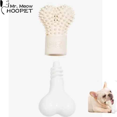 Hoopet 2-In-1 Dog Chew Toy Dog Toothbrush Fun Dog Teeth Care Supplies Toothpaste Filling Cat Puzzle Toy Pet Toy Supplies