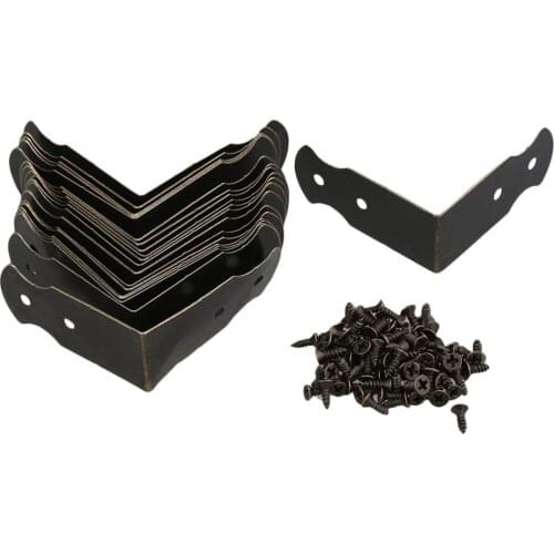 1.57x0.7" Antique Decorative Vintage Box Corner Guards Protectors Edge Cover Pack Of 20