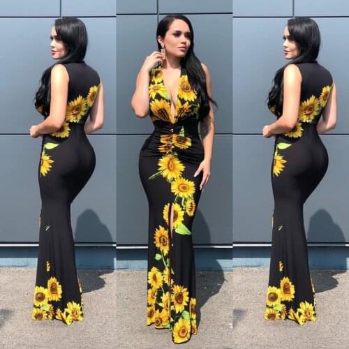 2020 African Dresses For Women New Summer Long Maxi Dress Traditional Elegant Print African Clothing