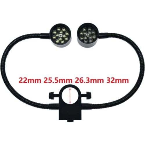 25.5mm - 32mm Led Adjustable illuminator Light source Dual Gooseneck Lights For Industry Stereo Microscope Camera Magnifier