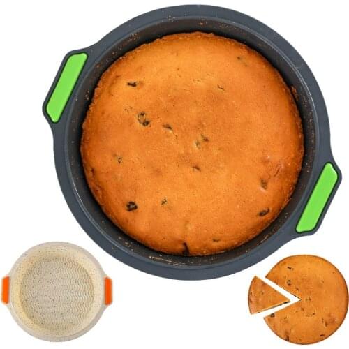 9.5 Inch Non-stick Silicone Round Rainbow Cake Mold Baking Pan Set Silicone Pizza Mold for Rainbow Cake Fondant Decoration Tools