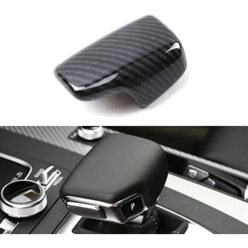 Carbon Look For Audi Q5 A4 B9 A5 Q7 S4 S5 SQ5 2016 2017 2018 2019 2020 Gear Shift Knob Cover Cap Trims