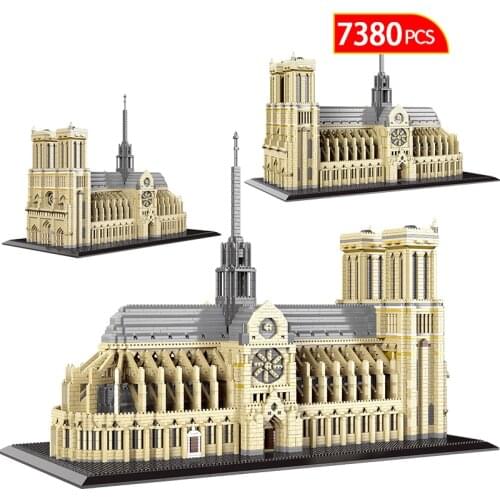 City Famous Architecture Potala Palace Diamond Mini Blocks Notre Dame De Paris Model Building Bricks Educational Toys for Kids