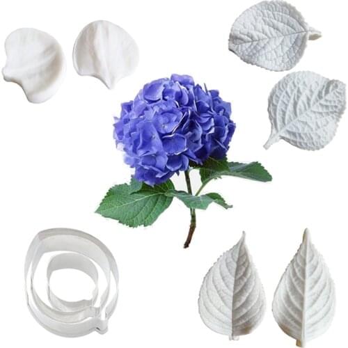 Hydrangea Flower Petal Veiner Silicone Mold Fondant Mould Cake Decorating Tools Chocolate Gumpaste,Sugarcraft Mold CS251