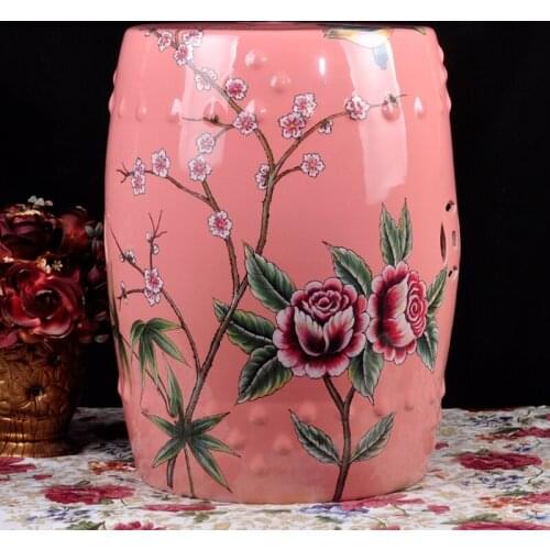 Jingdezhen American-style European-style Ceramics Drum Stool Shoes Dressing Garden home decoration porcelain Stool