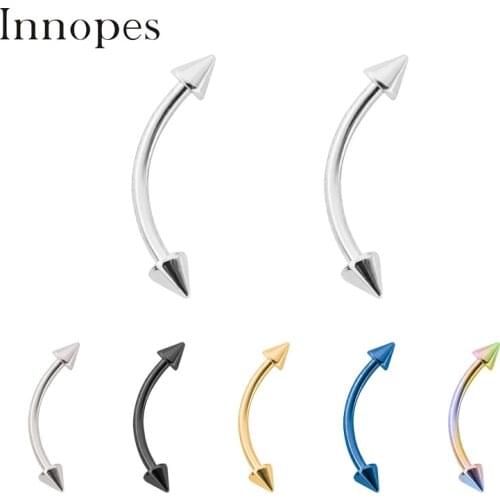 Innopes stainless steel Belly Button Piercing Ear Stud Captive Nose Hoop Ring Lip Eyebrow Tragus Cartilage Earring Body Jewelry