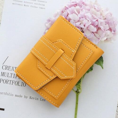 Summer Fashion Short Clutch Bag for Women Simple Fresh Three Fold Wallet Casual Daily Portable Credit Card Purse Female B191