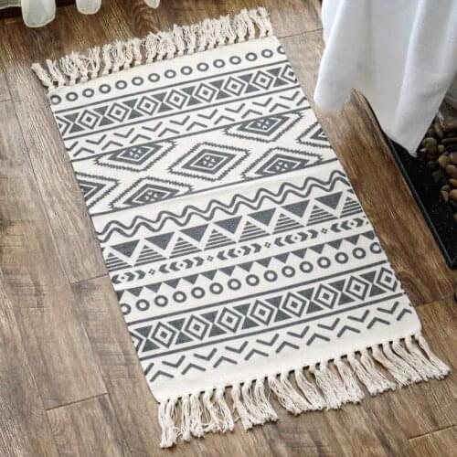 Linen Woven Home Welcome Door Rugs Bath Shower Room Footcloth Church Prayer Mat