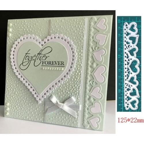 Heart Stripe Border Metal Cutting Dies Template for DIY Scrapbook album Decorative Embossing Paper Cards Die Stencils