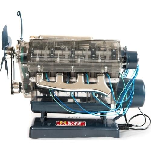 Spot V8 Engine Assembly Model Transparent Visual Runnable Birthday Gift Toys