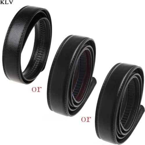 Mens Faux Leather Automatic Business Belt Replacing Waistband Without Buckle