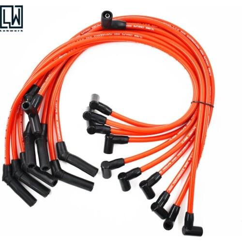 Racing Spark Plug Wires Set Red 10.5mm For Ford F-150 Mustang 5.8 5.0L NEW