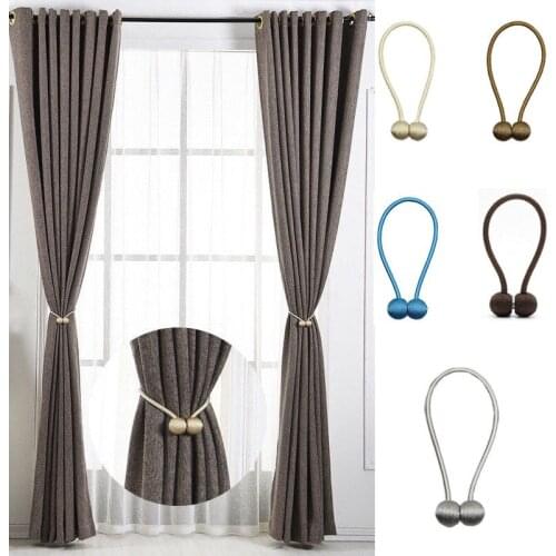New Magnetic Pearl Ball Curtain Tiebacks Tie Backs Holdbacks Buckle Clips Accessory Curtain Tieback
