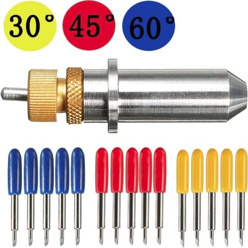 New high-quality Roland cutting plotter vinyl cutting blade holder + 15pcs 30 45 60 degree blade