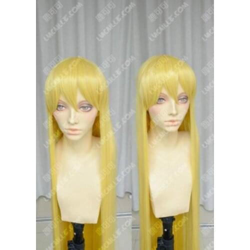 Free Shipping Sailor Venus Minako Aino Sailor Moon Long Blonde Straight Cosplay Wig Hair 100CM