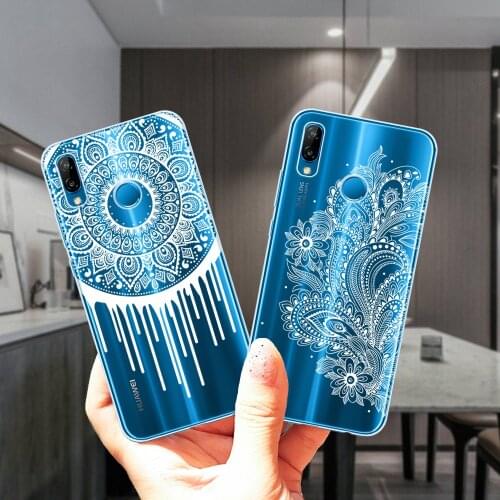 Sexy Floral Silicone Case For Huawei P40 Lite E Pro Mandala Lace Flower Clear Soft TPU Cover For Huawei P9 P10 P20 P30 Lite Pro