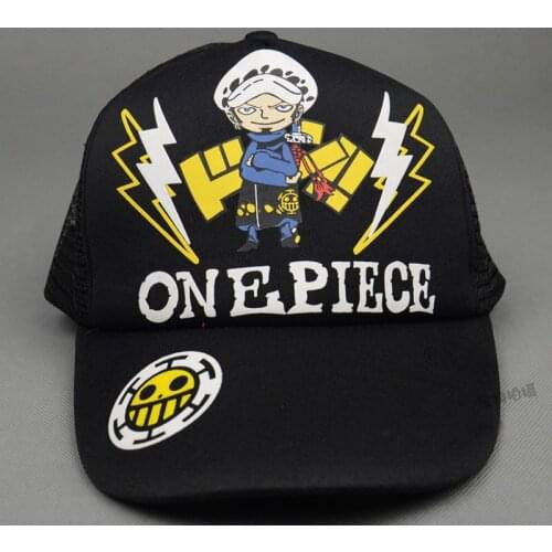 Black Color High Quality Mesh Cap of Anime ONE PIECE Accessories Cap Hip-hop Sun Hat for Outdoor Activities