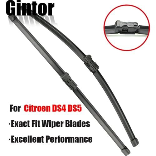 Gintor AUTO Car Wiper LHD Front Wiper Blades For Citroen DS4 DS5 2011 - Windshield Windscreen Front Window 30"+26"
