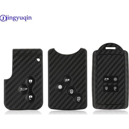 Jingyuqin 10pcs For Renault Espace Clio Megane Megane Laguna Scenic Fluence Remote Key Case Silicone Protect Car Accessories