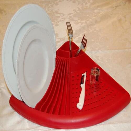 Foldable kitchenware drain basket Dishes Drain Sponge Holder Bathroom Organizer Wall Mounted Storage Kitchen Hanging Shelf