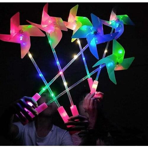 LED Flashing Windmill Kids Boys Girls Glowing Lighted Windmill Gift Toys Glow Party Toy wedding birthday