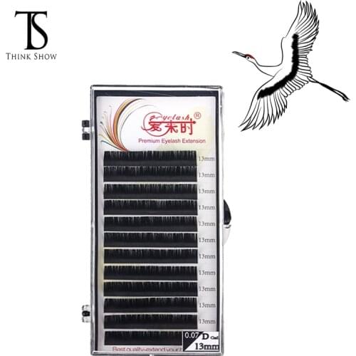 THINKSHOW 8pcs/lot Hot Sale Korea Slik Eyelash Extension 3D Mink Eyelash Thick Fashion Eyelashes Extension Makeup Tool