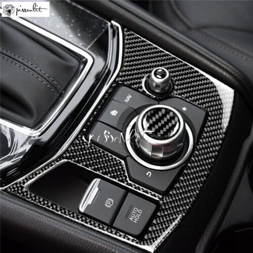 Carbon Fiber Gear Panel Frame Cover Trim Sticker for Mazda CX-5 CX 5 CX5 2018 2017 Car Styling Interior Accessories Gear Panel