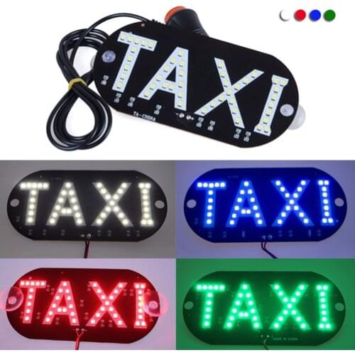 12V Taxi Led Car Windscreen Cab Indicator Lamp Sign Blue LED Windshield Taxi Light Lamp 4 Colors BE