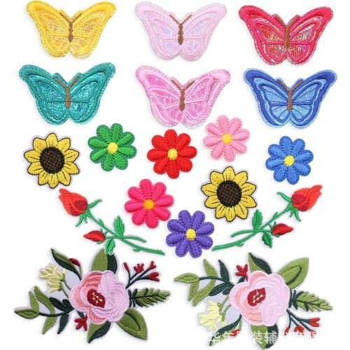 18pc/lot Fashion ironing cartoon embroidery Patches for clothing DIY colorful iron on parches applique for clothes