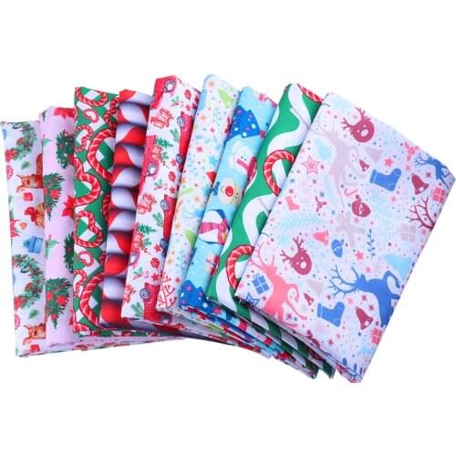 50*140CM Christmas Polyester/cotton Fabric Patchwor Printed for Tissue Kids Home Textile for Sewing Doll Dress Curtain