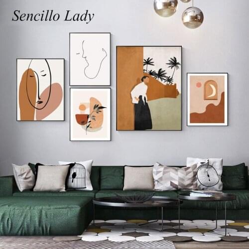 Line Drawing Abstract Canvas Poster Modern Wall Art Print Boho Style Painting Contemporary Simplicity Picture Living Room Decor