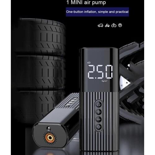 12V Wireless Tire Pump Air Compressor Bicycle Air Pump Tire Pump Support Tire Pressure Monitoring For Bicycle Motorcycle Car