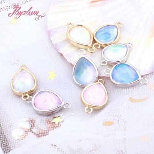 10x12mm Natural Multicolor Drop Opal Faceted Loose Stone Beads For Jewelry Making DIY Necklace Bracelet Earring Pendant 1 Pcs