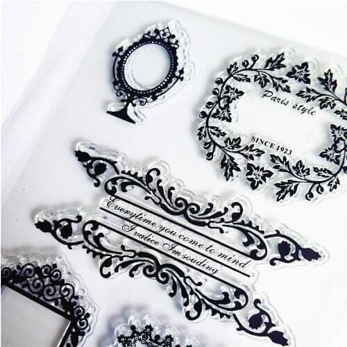 Flower Lace Silicone Clear Stamps for Scrapbooking DIY Photo Album Cards Decoration Craft Transparent Stamp Clear Stamp