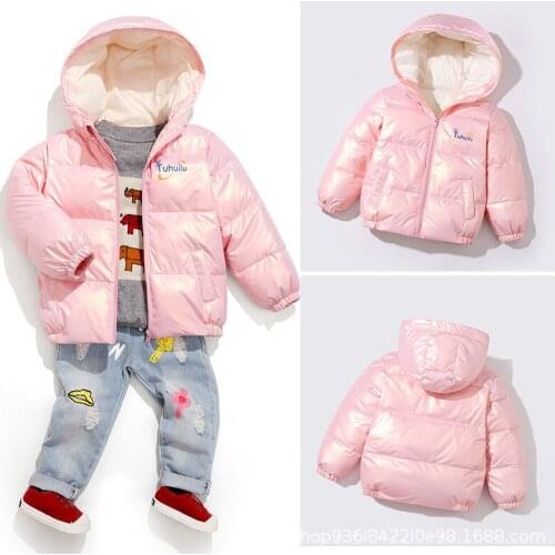 2021Winter Childrens Down Jacket Coat Baby Winter Wear Outerwear Jacket Kids Warm Hooded White Duck Down Children Fashion Coat